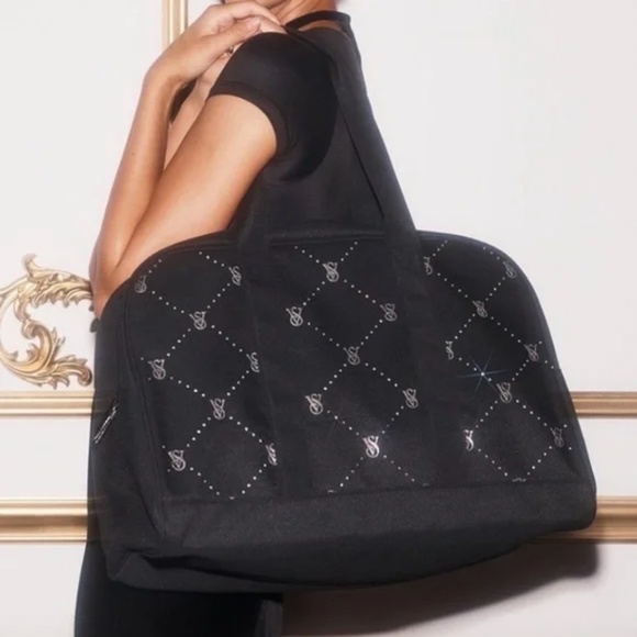 NWT Victoria's Secret Quilted Diamanté Logo Tote Bag - Picture 2 of 3
